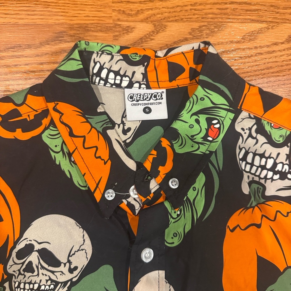 Halloween Skull Print Shirt